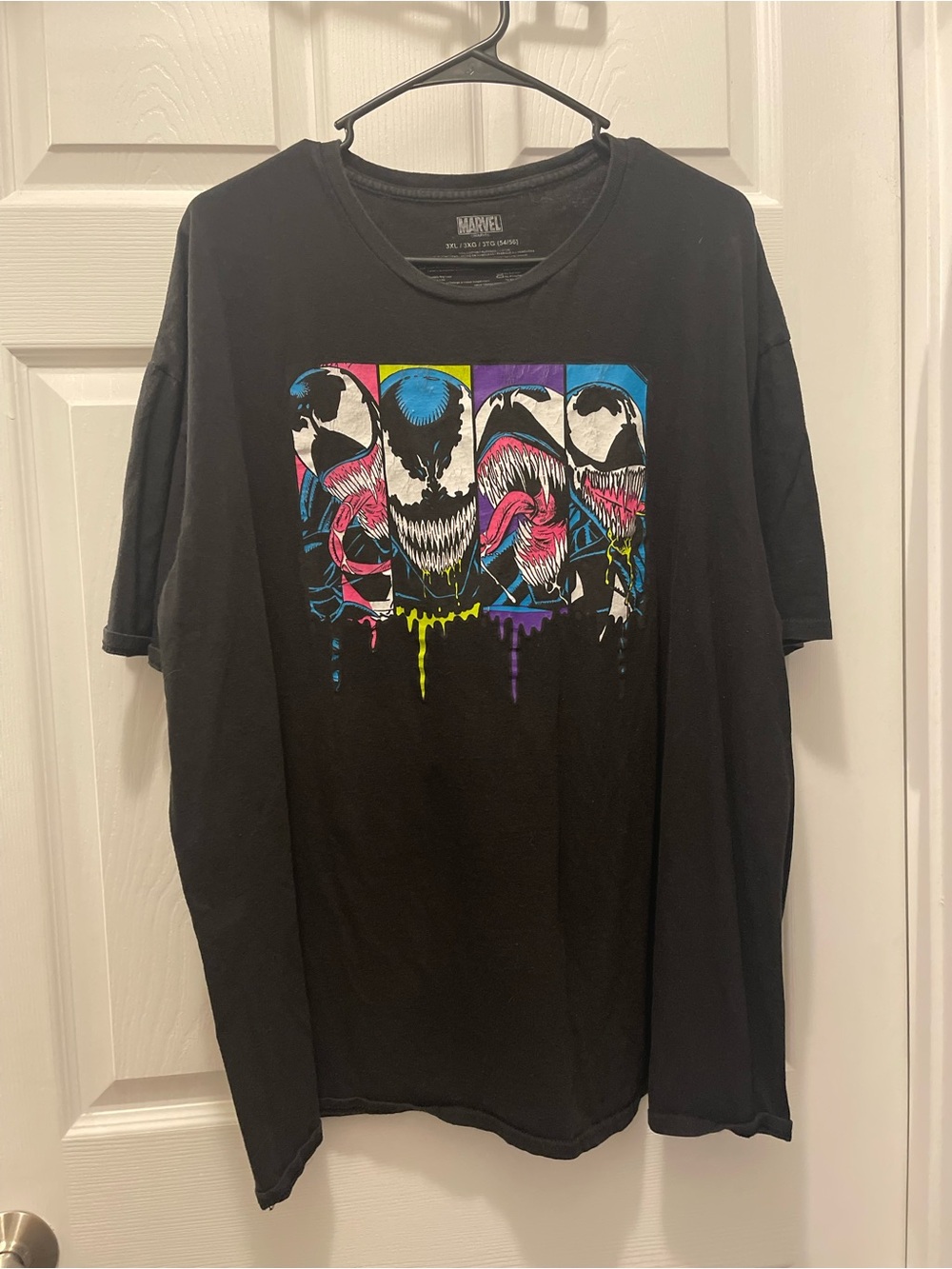 Marvel Black Short-Sleeve Venom Panel Graphic Tee